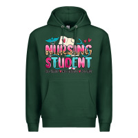 Sports Green nursing student no sleep no money no life Premium Hoodie - MaliasSmallBusiness