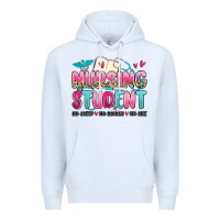 White nursing student no sleep no money no life Premium Hoodie - MaliasSmallBusiness