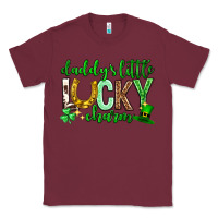 Burgundy St. Patrick's Day Daddy's little lucky charm Classic Tee - Neo Western