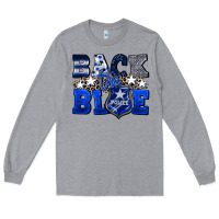 Heather Grey Back to blue 4th of July 4th of july Long Sleeve Tee - CowGirlArtShop