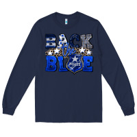 Navy Back to blue 4th of July 4th of july Long Sleeve Tee - CowGirlArtShop