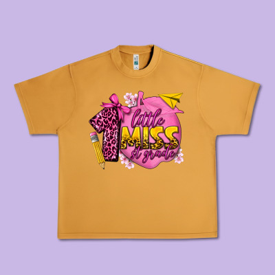 Little Miss 1st Grade Urban Heavy Tee Designed By Texasbilliewilder