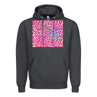 Smoke pink leopard glitter Zipper Hoodie - JahusDesignShop
