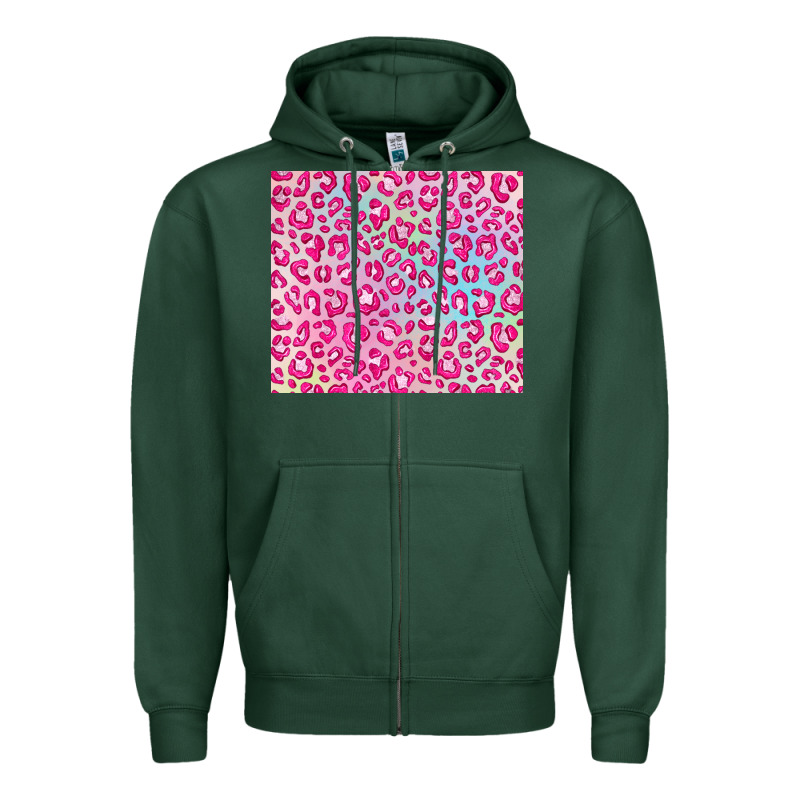 Pink Leopard Glitter Zipper Hoodie by JahusDesignShop | Teevron