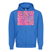 True Royal pink leopard glitter Zipper Hoodie - JahusDesignShop
