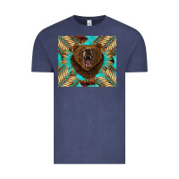 Vintage Denim bear native american  tumbler Vintage Tee - BarkalooDesign