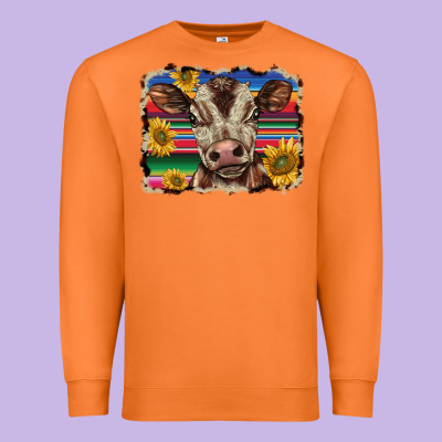 Western Background Baby Calf Premium Sweatshirt Designed By Barkaloodesign