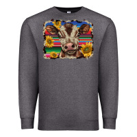Charcoal Heather western background baby calf Premium Sweatshirt - BarkalooDesign