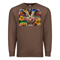 Chestnut western background baby calf Premium Sweatshirt - BarkalooDesign