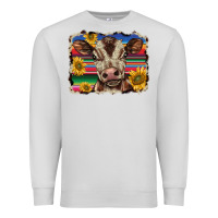 Dove Grey western background baby calf Premium Sweatshirt - BarkalooDesign