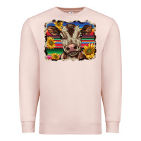 Pale Pink western background baby calf Premium Sweatshirt - BarkalooDesign