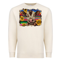 Sandshell western background baby calf Premium Sweatshirt - BarkalooDesign
