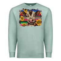 Seafoam western background baby calf Premium Sweatshirt - BarkalooDesign