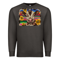 Smoke western background baby calf Premium Sweatshirt - BarkalooDesign