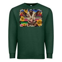 Sports Green western background baby calf Premium Sweatshirt - BarkalooDesign