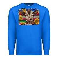 True Royal western background baby calf Premium Sweatshirt - BarkalooDesign