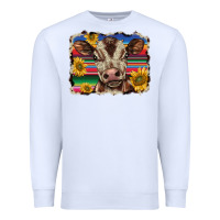White western background baby calf Premium Sweatshirt - BarkalooDesign