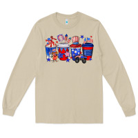 Mushroom 4th of July coffee drinks Long Sleeve Tee - Neo Western