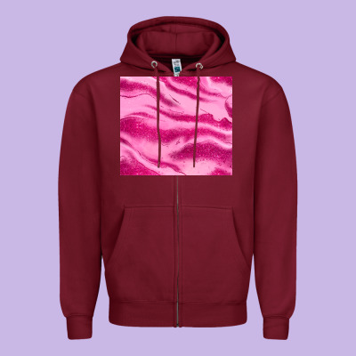 Pink Glitter Zipper Hoodie Designed By Jahusdesignshop