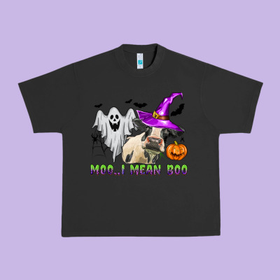 Moo I Mean Boo Urban Heavy Tee Designed By Zillion Design Studio