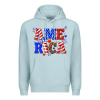 Blue Mist America Premium Hoodie - NancyCooperArtShop