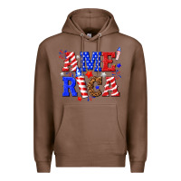 Chestnut America Premium Hoodie - NancyCooperArtShop
