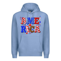 Colony Blue America Premium Hoodie - NancyCooperArtShop