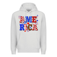 Dove Grey America Premium Hoodie - NancyCooperArtShop