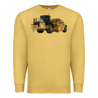 Antique Gold Wheel Tractor Scraper Premium Sweatshirt - LillyAllenDesigns