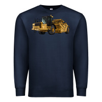 Navy Wheel Tractor Scraper Premium Sweatshirt - LillyAllenDesigns