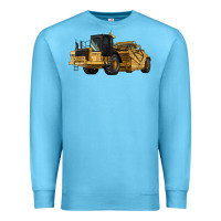 Ocean Blue Wheel Tractor Scraper Premium Sweatshirt - LillyAllenDesigns