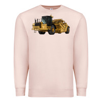Pale Pink Wheel Tractor Scraper Premium Sweatshirt - LillyAllenDesigns