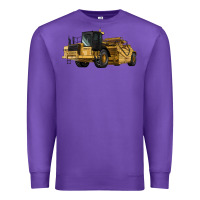 Purple Wheel Tractor Scraper Premium Sweatshirt - LillyAllenDesigns