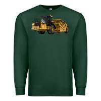 Sports Green Wheel Tractor Scraper Premium Sweatshirt - LillyAllenDesigns