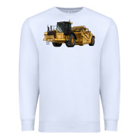 White Wheel Tractor Scraper Premium Sweatshirt - LillyAllenDesigns