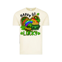 Vintage Arctic Happy Go Lucky Pot Of Gold And Rainbow Heart Vintage Tee - RanaPortraitStore