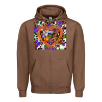 Chestnut halloween heart Zipper Hoodie - AdoDesignShop