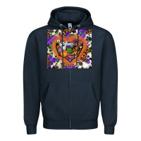 Navy halloween heart Zipper Hoodie - AdoDesignShop