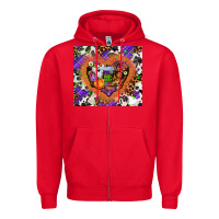 Red halloween heart Zipper Hoodie - AdoDesignShop