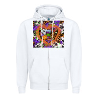 White halloween heart Zipper Hoodie - AdoDesignShop