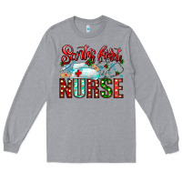 Heather Grey santa is favorite nurse Long Sleeve Tee - CowhideDigitalArt