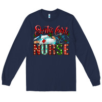Navy santa is favorite nurse Long Sleeve Tee - CowhideDigitalArt