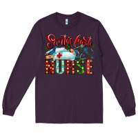 Plum santa is favorite nurse Long Sleeve Tee - CowhideDigitalArt