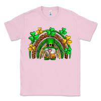 Bubblegum Pink St. Patrick's Day gnome rainbow Classic Tee - Neo Western