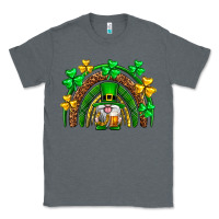 Charcoal Heather St. Patrick's Day gnome rainbow Classic Tee - Neo Western