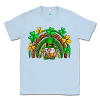 Dusty Blue St. Patrick's Day gnome rainbow Classic Tee - Neo Western