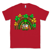 Red St. Patrick's Day gnome rainbow Classic Tee - Neo Western