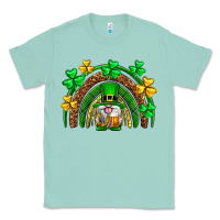 Seafoam St. Patrick's Day gnome rainbow Classic Tee - Neo Western