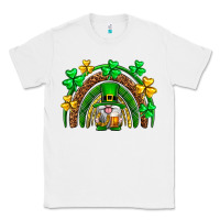 White St. Patrick's Day gnome rainbow Classic Tee - Neo Western