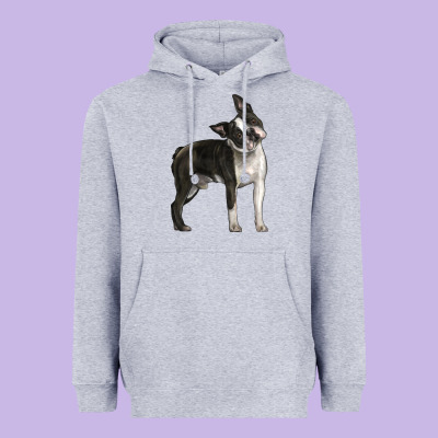 Boston Terrier Heavyweight Hoodie Designed By Lillyallendesigns